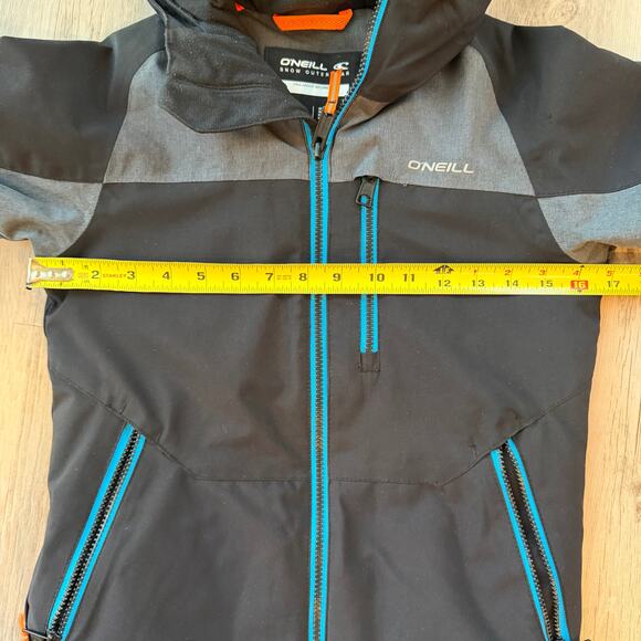 O'Neill Boys Size 8 Ski Snowboard Jacket Gray Insulated Hooded Winter Coat - Picture 8 of 9